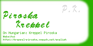 piroska kreppel business card